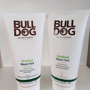 (2) Bulldog Skincare for Men Original Shave Gel + Aloe Vera 5.9 fl. oz